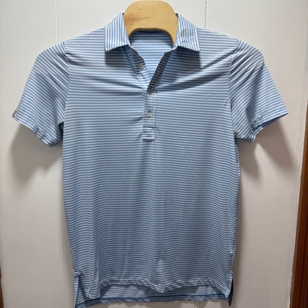 RLX Ralph Lauren Men's Striped Polo Shirt‎ Golf Tennis Athleisure Blue White M